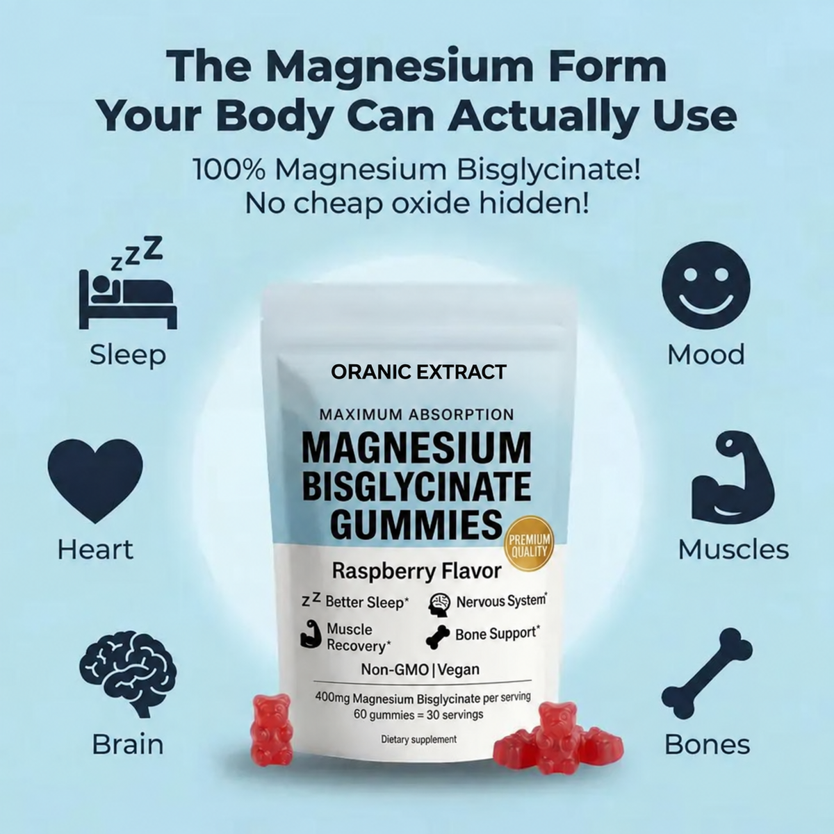 ORANIC EXTRACT® Magnesium Bisglycinate Gummies