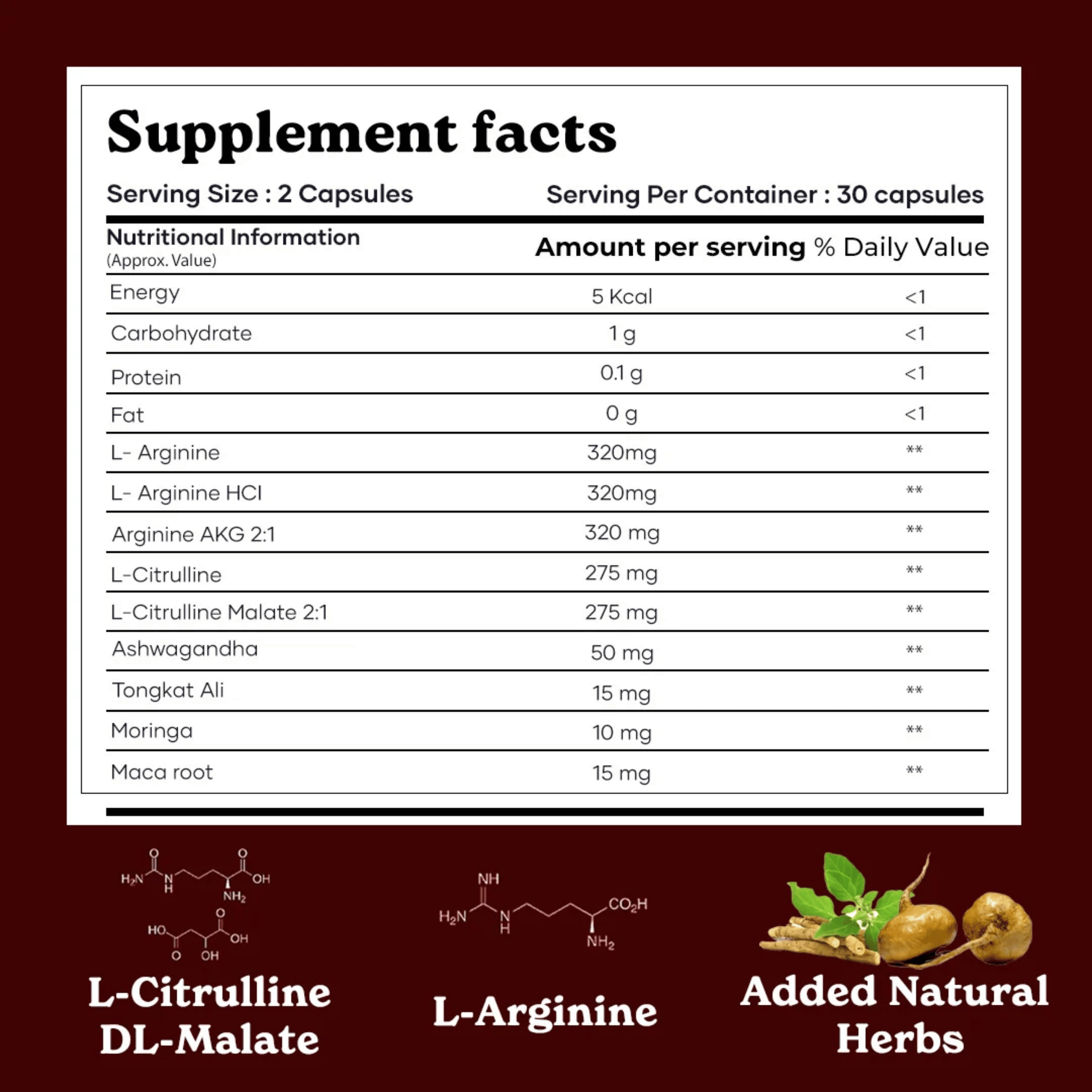 Oranic Extract Nitric Oxide Capsules