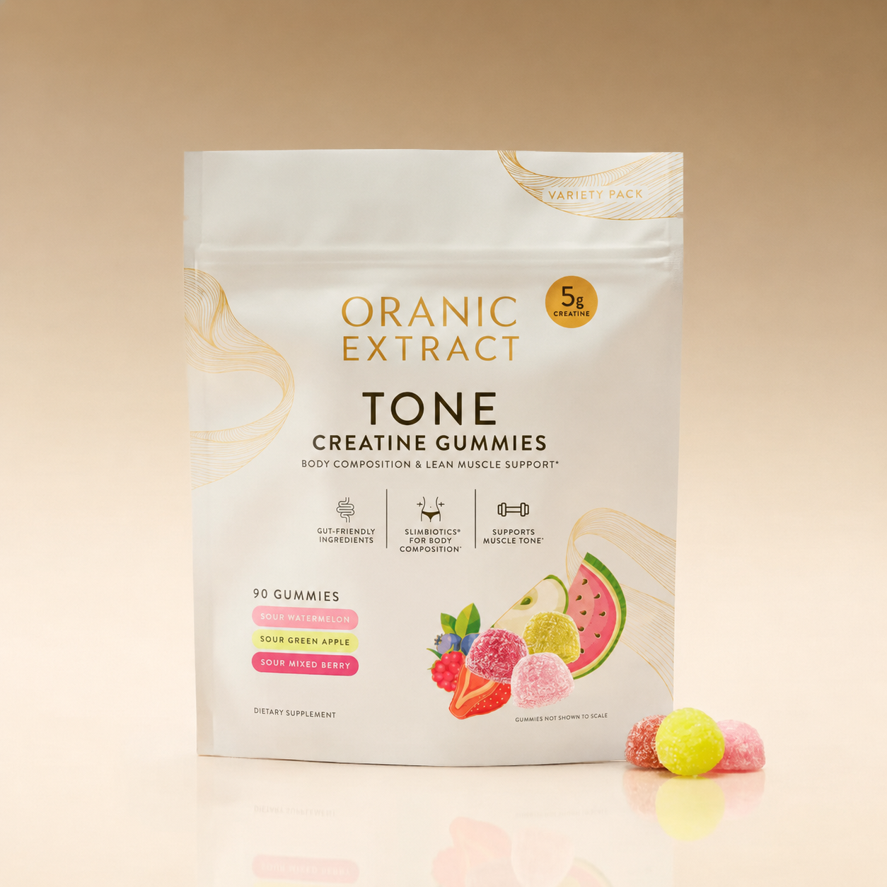 ORANIC EXTRACT® Tone Variety Pack (1 Bag, 3 Sour Flavors)