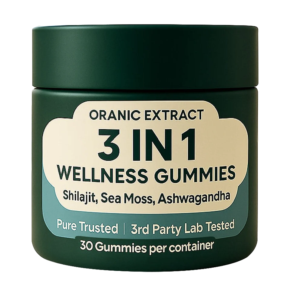 ORANIC EXTRACT 3-in-1 Wellness Gummies bottle