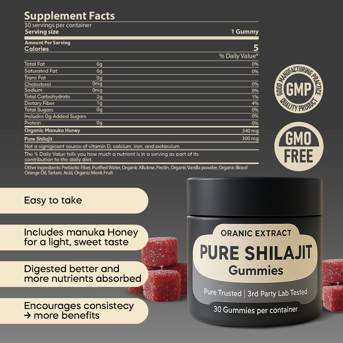 ORANIC EXTRACT® Pure Shilajit Gummies™️