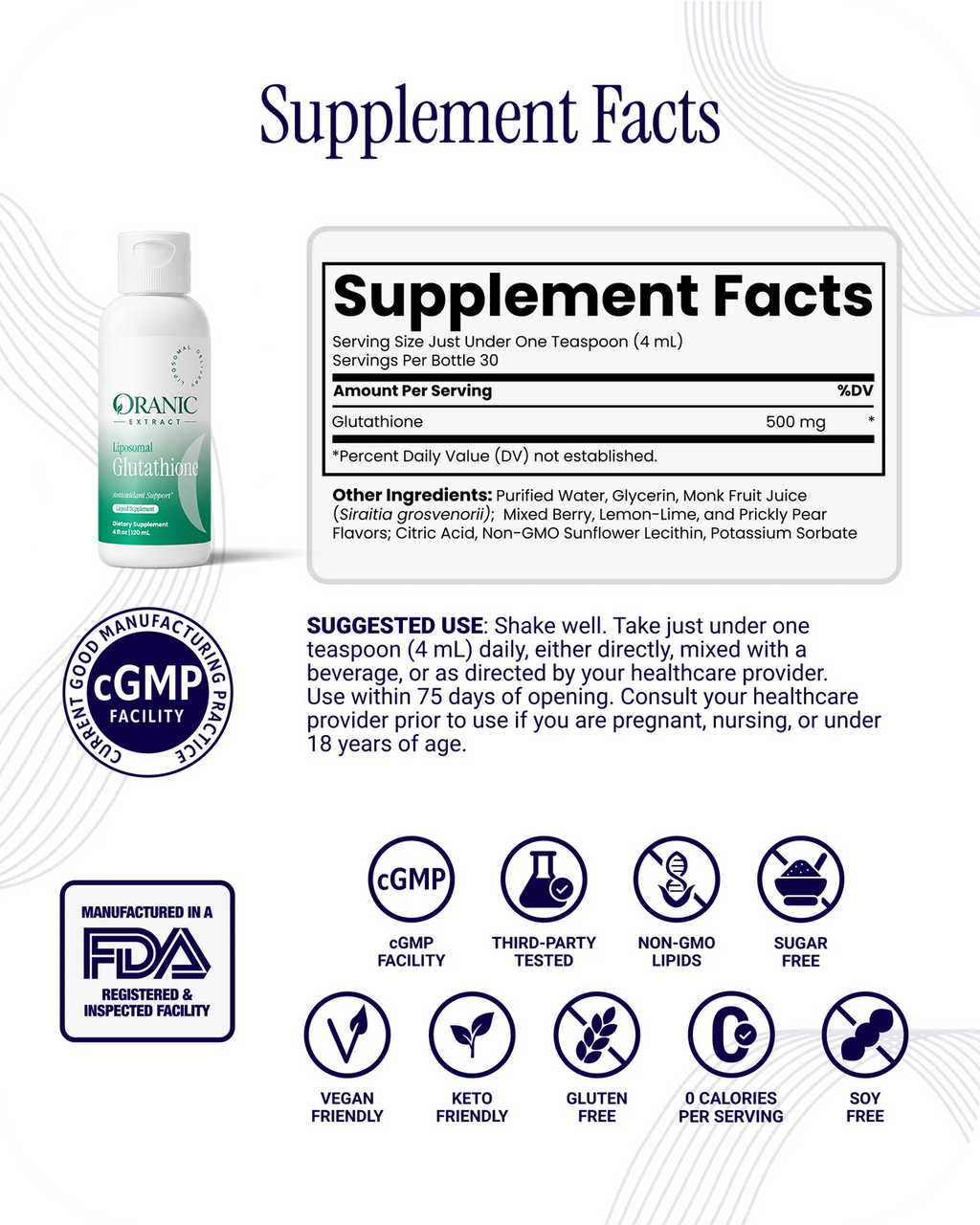 Oranic Extract Liposomal Glutathione