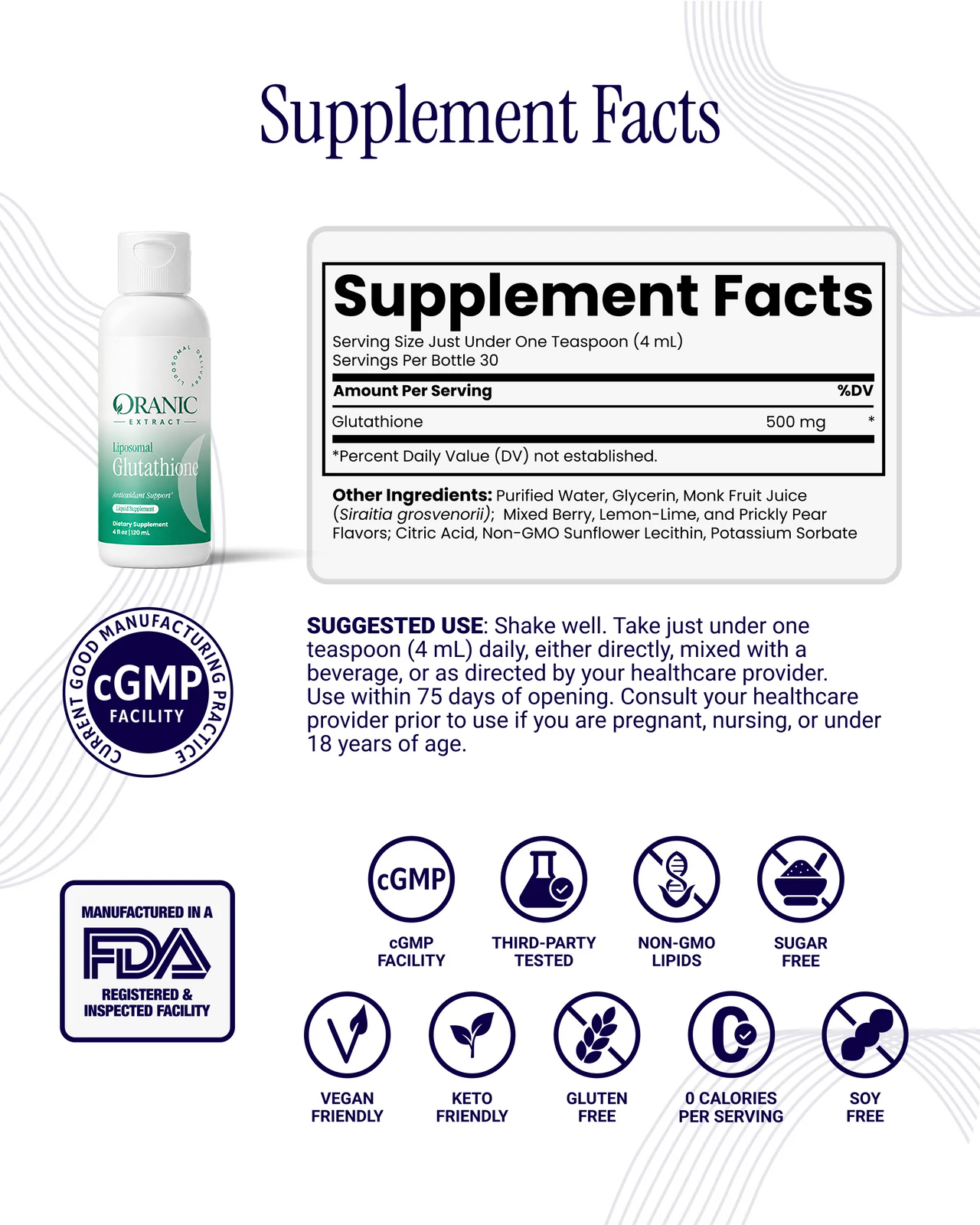 Oranic Extract Liposomal Glutathione