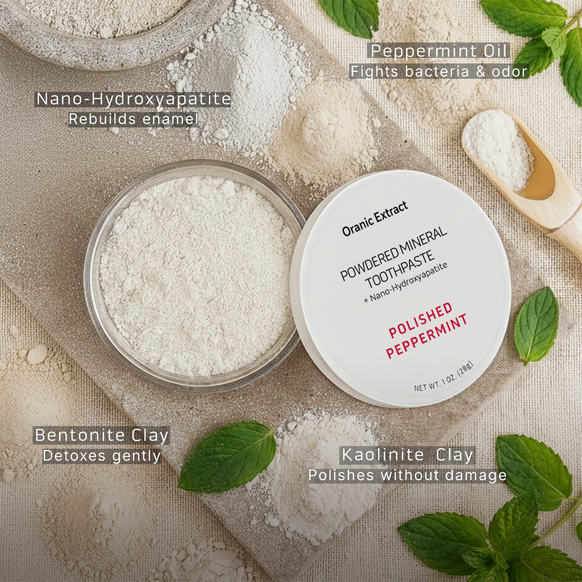 ORANIC EXTRACT® Toothpowder / Powdered Mineral Toothpaste