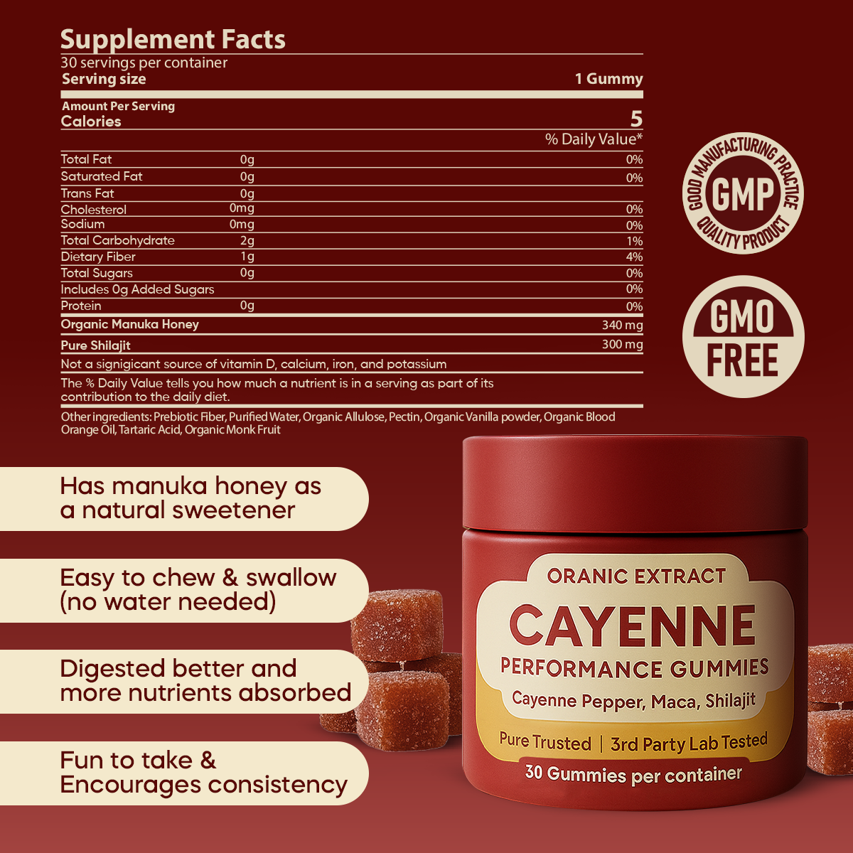 ORANIC EXTRACT® Cayenne Performance Gummies