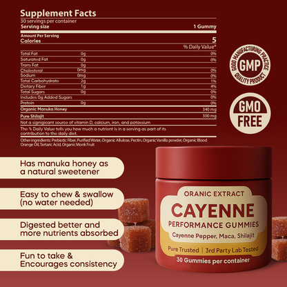 ORANIC EXTRACT® Cayenne Performance Gummies