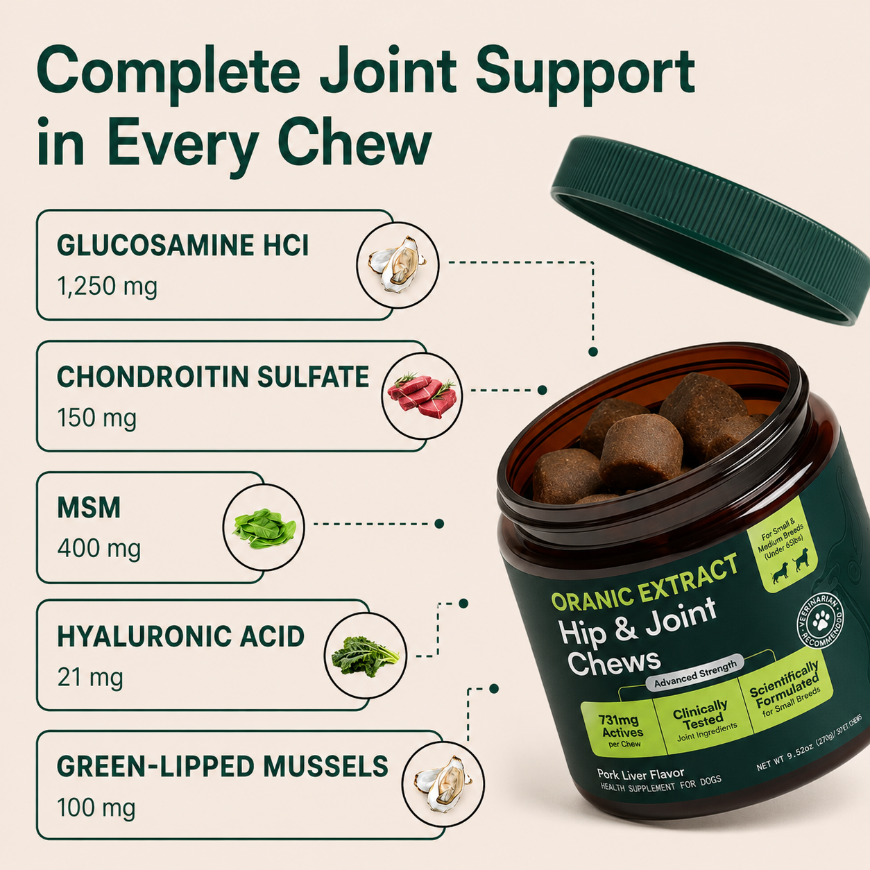 Oranic Extract Hip & Joint Chews