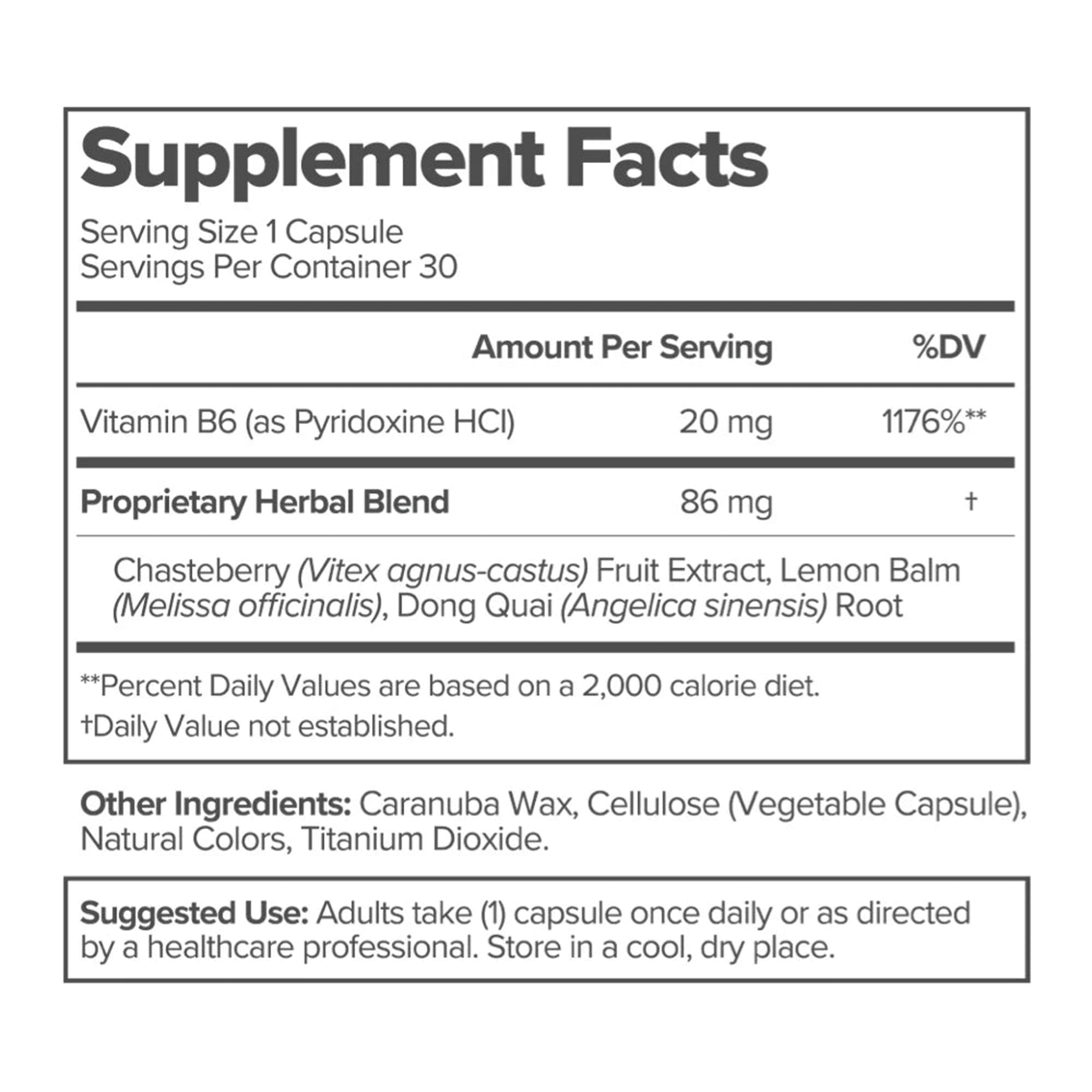 Oranic Extract PMS Vitamin Capsule