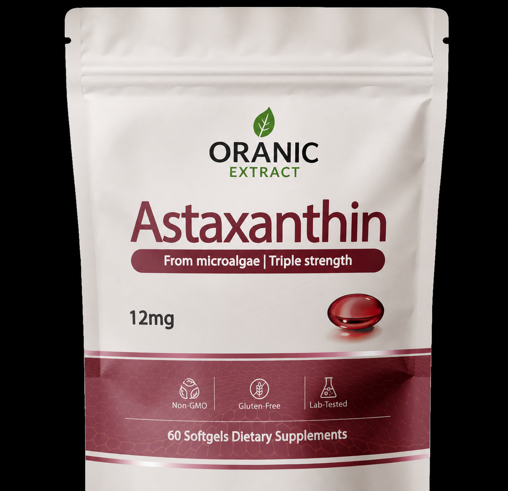 Oranic Extract Astaxanthin - Nature’s Most Powerful Antioxidant for Whole Body Support & Cellular Protection