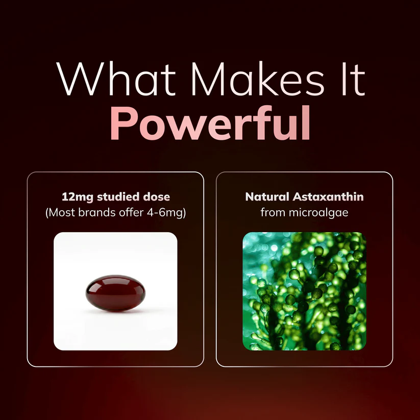 Oranic Extract Astaxanthin - Nature’s Most Powerful Antioxidant for Whole Body Support & Cellular Protection